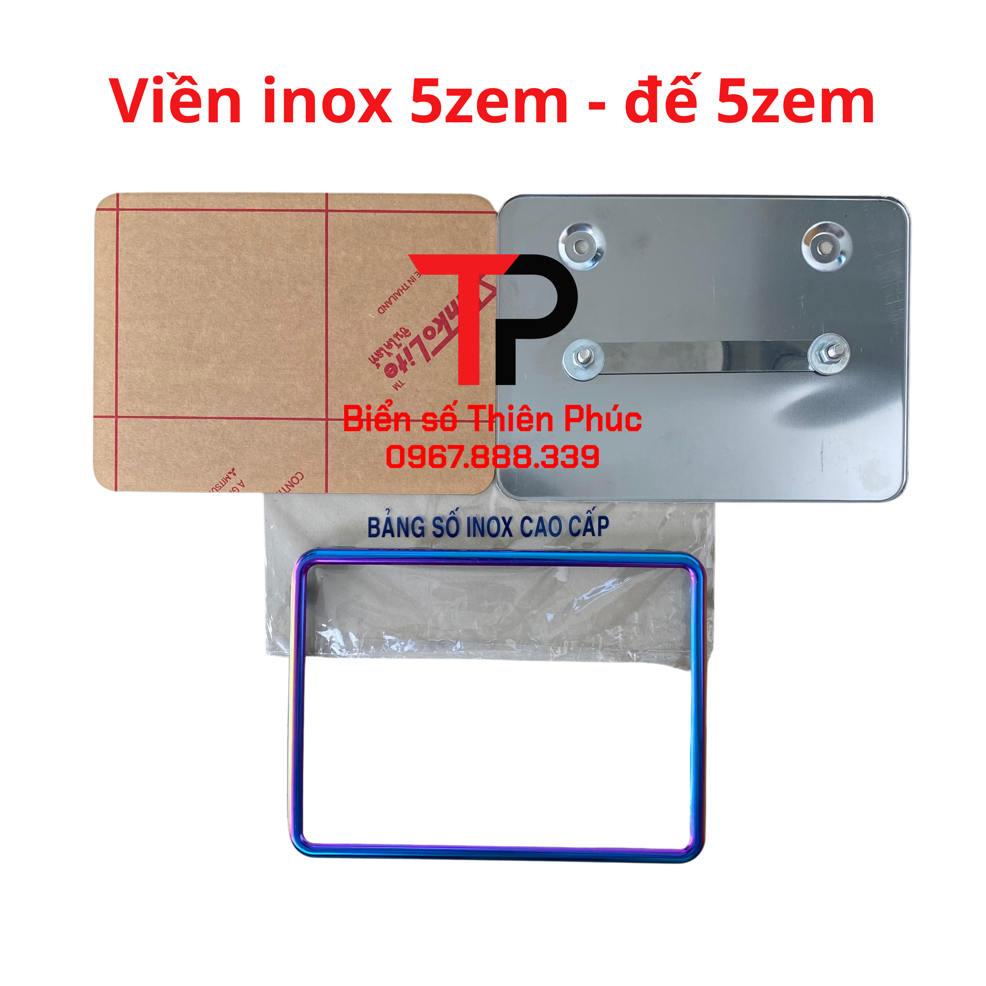 BỘ KHUNG BIỂN SỐ MICA + ỐP VIỀN BIỂN 7 MÀU TITAN CỰC ĐẸP