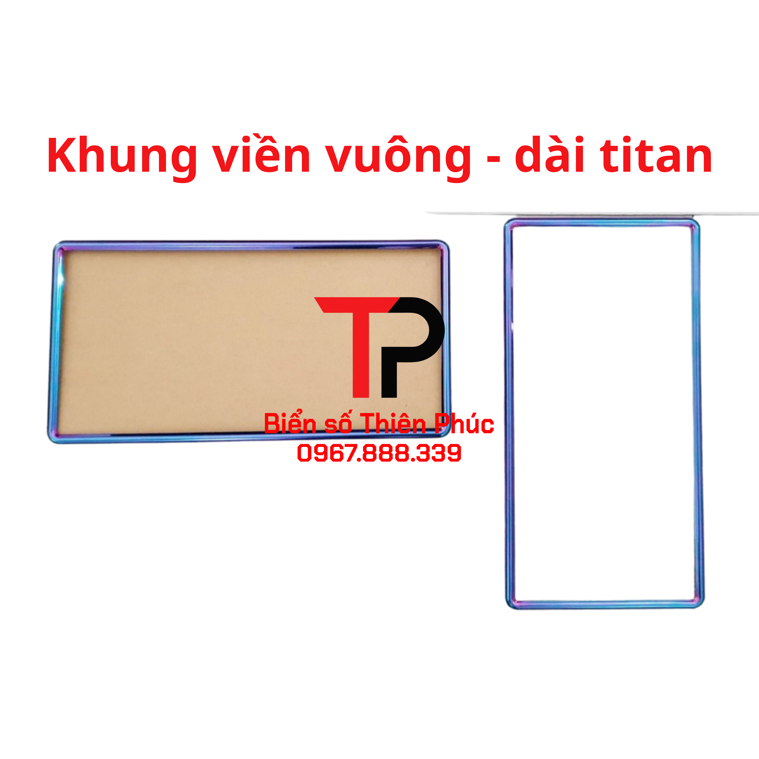 BỘ KHUNG BIỂN SỐ MICA + ỐP VIỀN BIỂN 7 MÀU TITAN