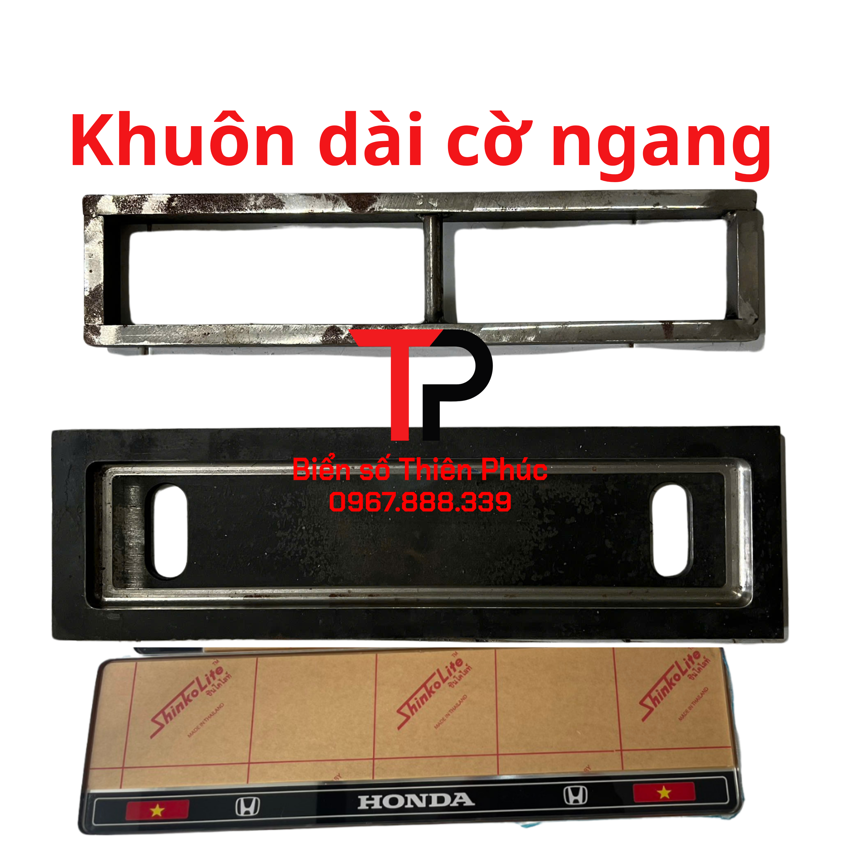 KHUÔN ÉP BIỂN VUÔNG MỚI Ô TÔ + CỜ DƯỚI